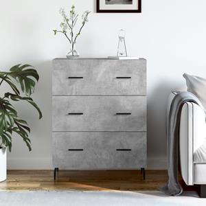VidaXL Dressoir 69,5x34x90 cm bewerkt hout betongrijs