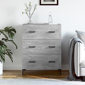 VidaXL Dressoir 69,5x34x90 cm bewerkt hout betongrijs