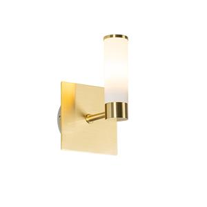 qazqa Moderne Badezimmer Wandleuchte Messing IP44 - Bath - Gold/Messing