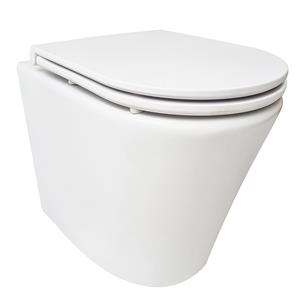 Boss & Wessing Rimless Wandcloset BWS Atsev Mat Wit Met Flatline Toiletzitting Softclose En Quick Release Mat Wit