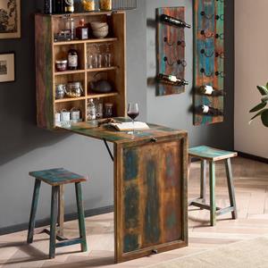 Artistiq Living Artistiq Inklapbare Bartafel Lia incl. 2 krukken - Bruin