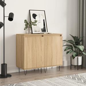 VidaXL Dressoirs 2 st 40x35x70 cm bewerkt hout sonoma eikenkleurig