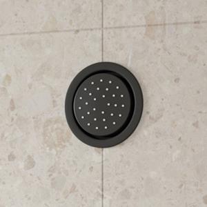 Saniclear Nero inbouw massage jet rond zwart mat