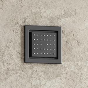 Saniclear Iron inbouw massage jet vierkant verouderd ijzer - gunmetal