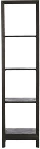 Light & Living Wandkast Sondrio Mangohout, 190 x 48cm - Mat Zwart