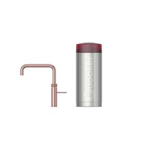Quooker Fusion Square kokendwaterkraan - draaibare uitloop - Combi+ reservoir - Warm / kokend water - Rosé koper 22+FSRCO