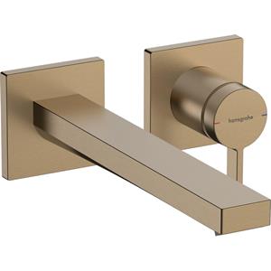 hansgrohe Tecturis E Eéngreeps wastafelkraan inbouw voor wandmontage met uitloop 22,5 cm Brushed Bro