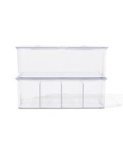 HEMA Opbergdozen met deksel en divider - 2 stuks