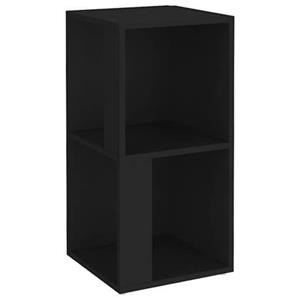 vidaXL Fächerschrank Eckregal Schwarz 33x33x67 cm Holzwerkstoff (1-St)