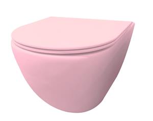 Best Design Morrano hangend toilet randloos lichtroze mat