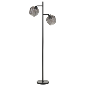 BELIANI Staande lamp 2 lampen grijs SHERRY