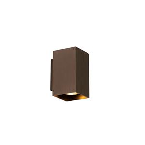 QAZQA Moderne wandlamp donkerbrons vierkant - Sandy