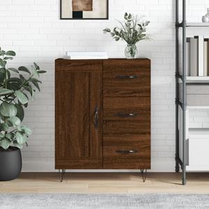 VidaXL Dressoir 69,5x34x90 cm bewerkt hout bruineikenkleurig
