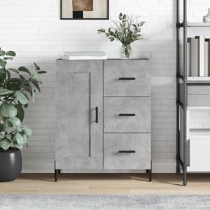 VidaXL Dressoir 69,5x34x90 cm bewerkt hout betongrijs