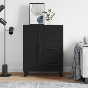 VidaXL Dressoir 69,5x34x90 cm bewerkt hout zwart