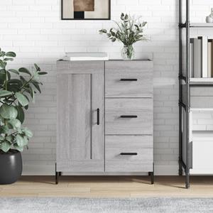 VidaXL Dressoir 69,5x34x90 cm bewerkt hout grijs sonoma eikenkleurig