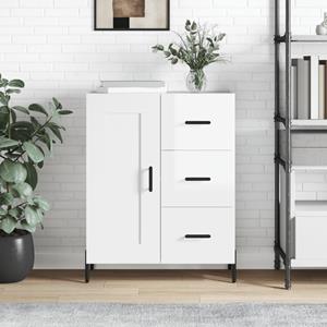 VidaXL Dressoir 69,5x34x90 cm bewerkt hout hoogglans wit