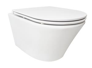 Mueller Juda hangend toilet randloos met softclose toiletzitting wit mat
