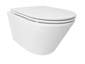 Mueller Juda hangend toilet randloos met tornado flush en softclose toiletzitting wit mat