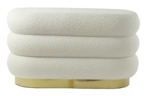 Light & Living Hocker Lyall Teddy - Crème