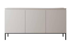 Bemmi - Sideboard Kommode 3-türig, Beige mit schwarzen Beinen, 150 cm - Selsey