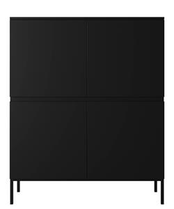Selsey - Bemmi - Sideboard Kommode 3-türig, Schwarz, 150 cm
