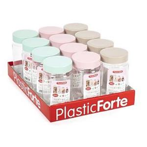 PlasticForte Voorraadpot/bewaarpot - 450 ml - kunststof - mint groen - B7 x H13 cm -