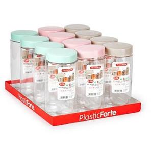 PlasticForte Voorraadpot/bewaarpot - 1.25L - kunststof - oud roze - B10 x H20 cm -