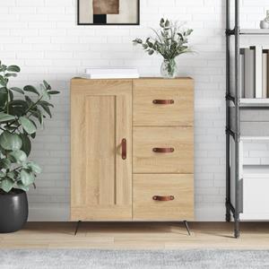 VidaXL Dressoir 69,5x34x90 cm bewerkt hout sonoma eikenkleurig