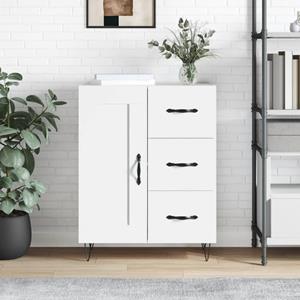 VidaXL Dressoir 69,5x34x90 cm bewerkt hout wit