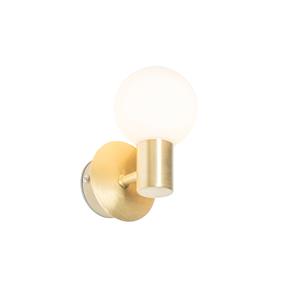 qazqa Moderne Wandleuchte Gold IP44 - Cederic Up - Gold/Messing