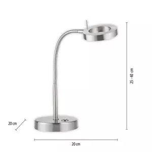 PAUL NEUHAUS LED tafellamp Hensko met flexibele arm touchdimmer