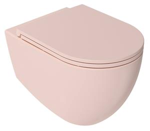 Sapho Infinity toiletpot randloos met softclose zitting roze mat