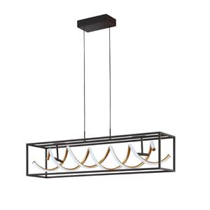 fischer&honsel LED Pendelleuchte GIAN mit Fernbedienung dimmbar & Tageslicht, Länge 90cm