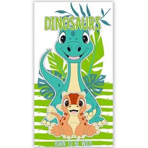 SlaapTextiel Dinosaurus Strandlaken Born to be Wild - 70 x 140 cm - Polyester