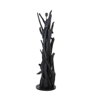 Countrylifestyle Vloerlamp Vidin hout mat zwart