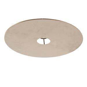 QAZQA Velours platte lampenkap taupe met goud 45 cm