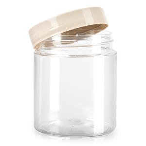 PlasticForte Voorraadpot/bewaarpot - 600 ml - kunststof - beige - B10 x H12 cm -