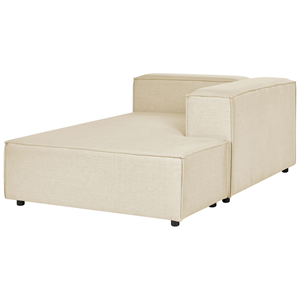 BELIANI Chaise longue linnen beige linkszijdig APRICA