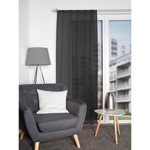 Vorhang 800411 Fertigschal NESSI Transparent-Voile, Tunnelzug, einzeln od. Set, Home Basics, (1 St), 100% Polyester