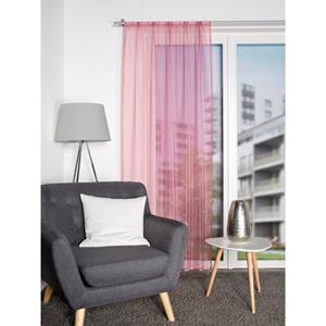 Vorhang 800411 Fertigschal NESSI Transparent-Voile, Tunnelzug, einzeln od. Set, Home Basics, (1 St), 100% Polyester