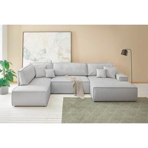 andas Zithoek FINNLEY U-model XXL 329 cm, bedbank, slaapfunctie m. bedkist