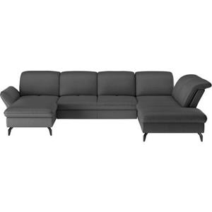 sit&more Zithoek Leandro U-vorm Naar keuze met bed, hoofdbord en armleuningfunctie, en bedkist
