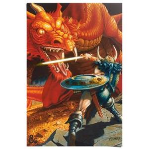 Poster Dungeons & Dragons - classic red dragon battle