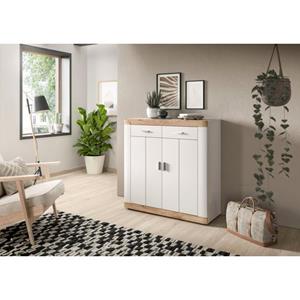 xonox.home Sideboard Kommode Laredo 1, weiß / Nox Oak