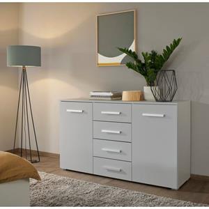 rauch Ladekast Sideboard commode combicommode KOLUNA met decorfront met 4 lades en 2 deuren en metalen grepen made in germany