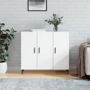 VidaXL Dressoir 90x34x80 cm bewerkt hout wit