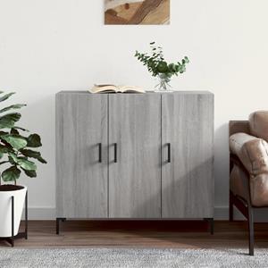 VidaXL Dressoir 90x34x80 cm bewerkt hout grijs sonoma eikenkleurig