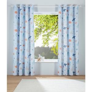 Lüttenhütt Gardine "Ocean", (1 St.), Nachhaltige Kindergardine einseitig mit Meerestieren bedruckt, Tiere