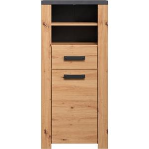 Trendteam Home affaire Midischrank "Ambres", (1 St.), matte Echtholzoptik, ca. 53 cm breit, Türanschlag L/R, Melamin